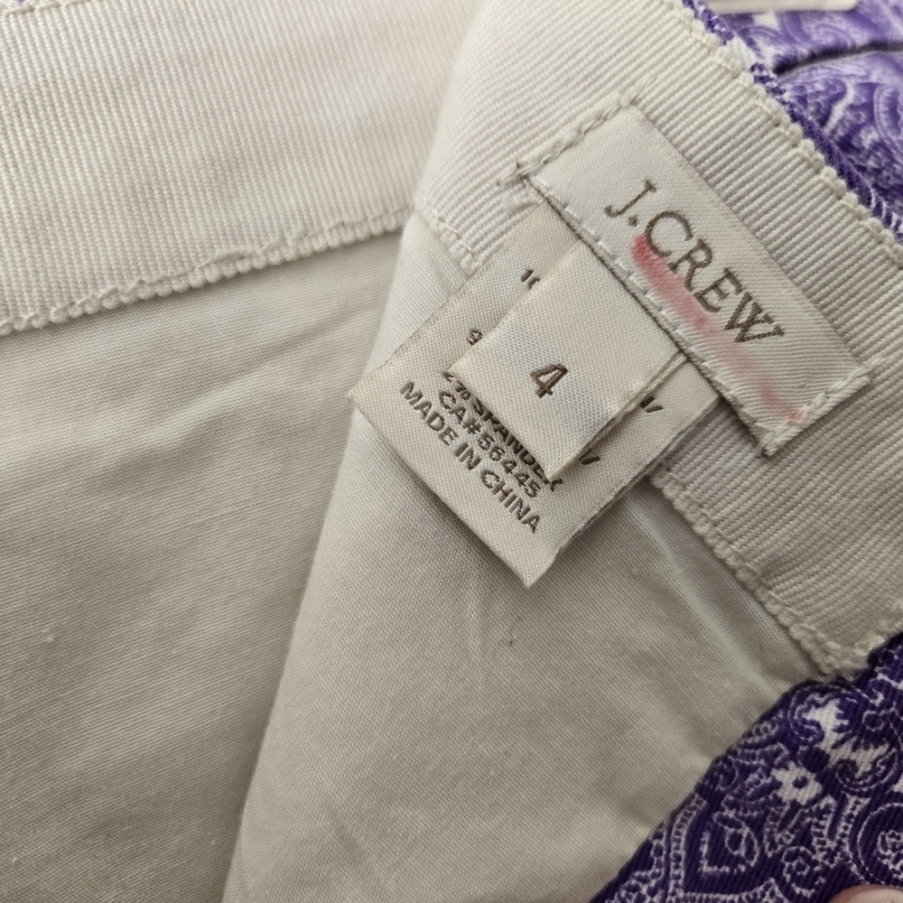 J.Crew Medallion Paisley No. 2 Pencil Skirt Purple Women Knee Length Size 4 #099 - Picture 9 of 10